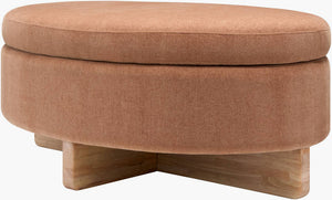 Sherece Peach Ottoman