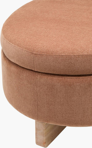 Sherece Peach Ottoman