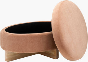 Sherece Peach Ottoman