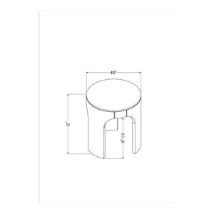 Krystil White End Table