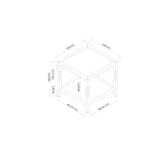 Saraann Black End Table