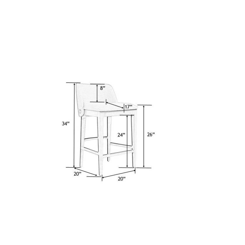 Camelia Medium Brown Counter Stool