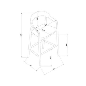 Kaeleigh Black Bar Stool