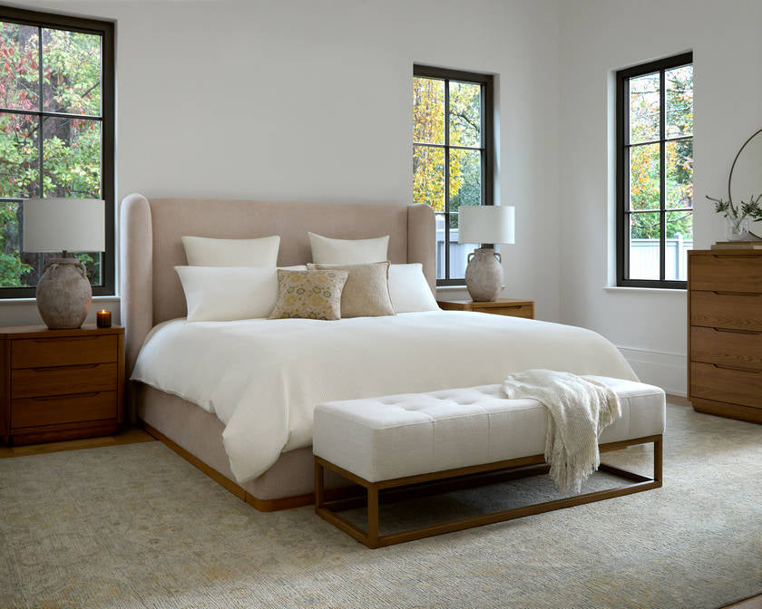 Polk Brown Upholstered Bed