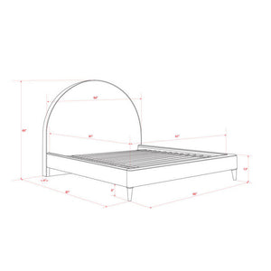 Sascha Gray/Dark Brown Upholstered Bed