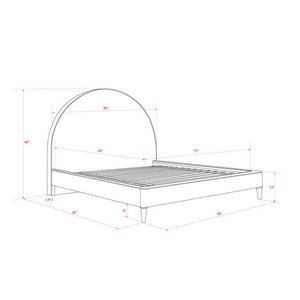 Sascha Dark Brown Upholstered Bed