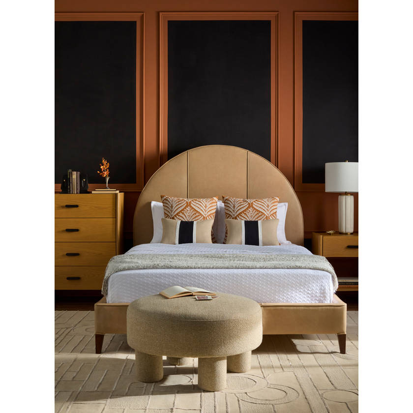 Sascha Dark Brown Upholstered Bed
