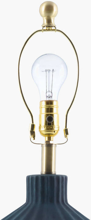 Malky Traditional Dark Blue Table Lamp