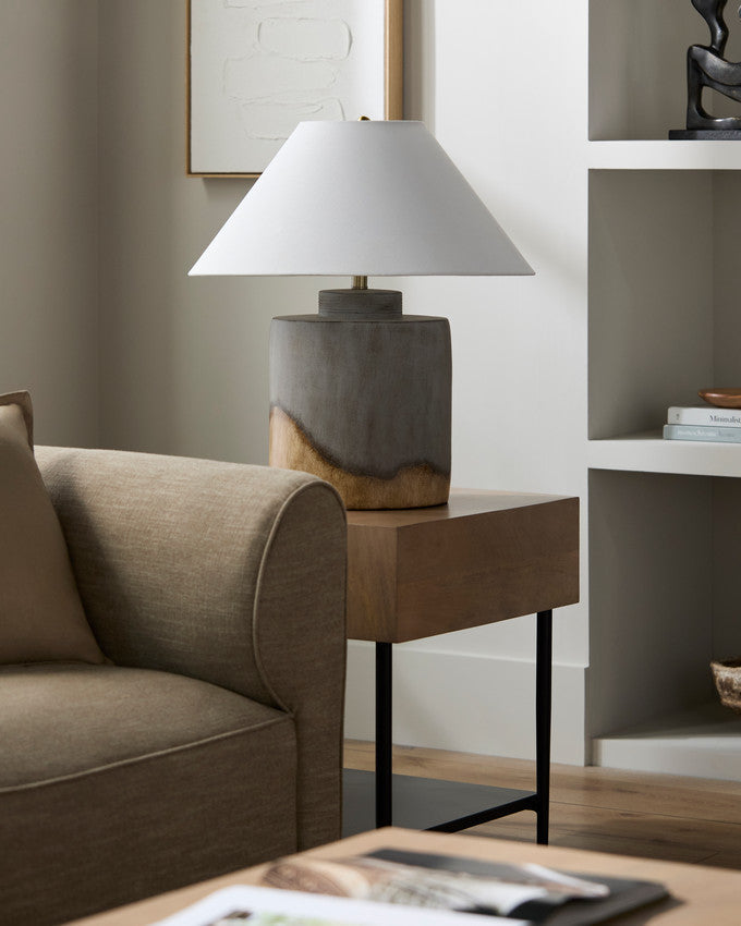 Omayra Traditional Gray Table Lamp