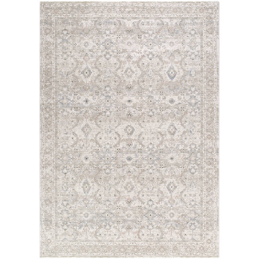 Trenna Traditional Light Silver Area Rug