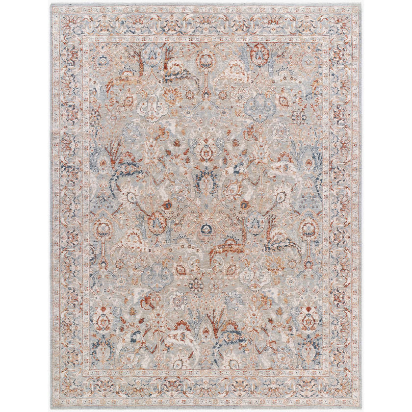 Qasim Traditional Beige/Teal Area Rug