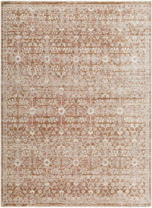 Sandro Traditional Tan/Burnt Orange Area Rug