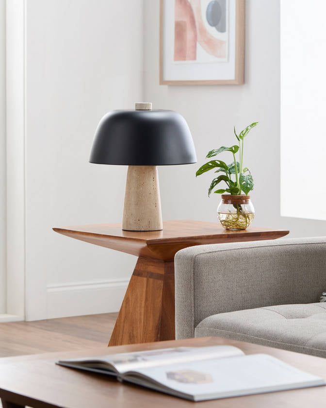 Lekeisha Modern Black/Beige Table Lamp
