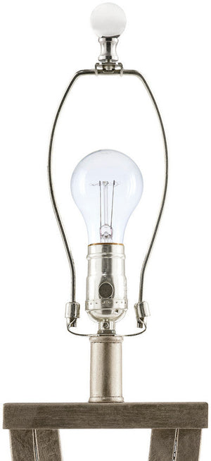 Naim Traditional Metallic - Silver Table Lamp