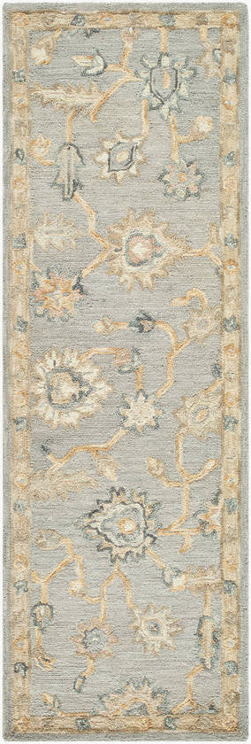 Asma Traditional Light Silver Area Rug