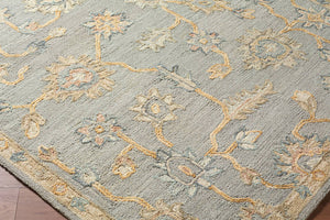 Asma Traditional Light Silver Area Rug