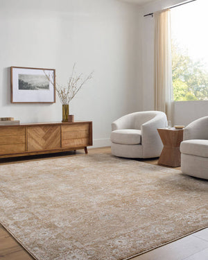 Pennie Traditional Light Brown Area Rug