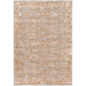 Cassy Traditional Tan/Blue Area Rug