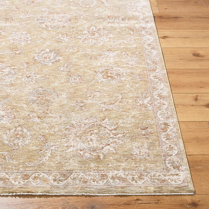 Jamell Traditional Light Brown Area Rug