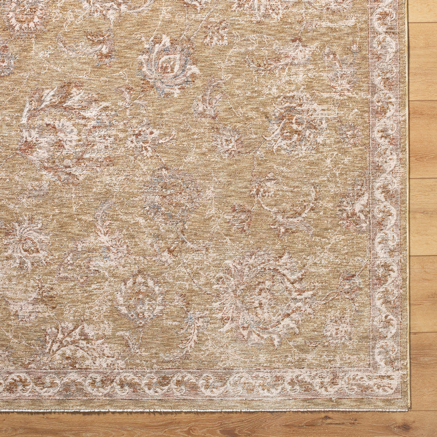 Jamell Traditional Light Brown Area Rug