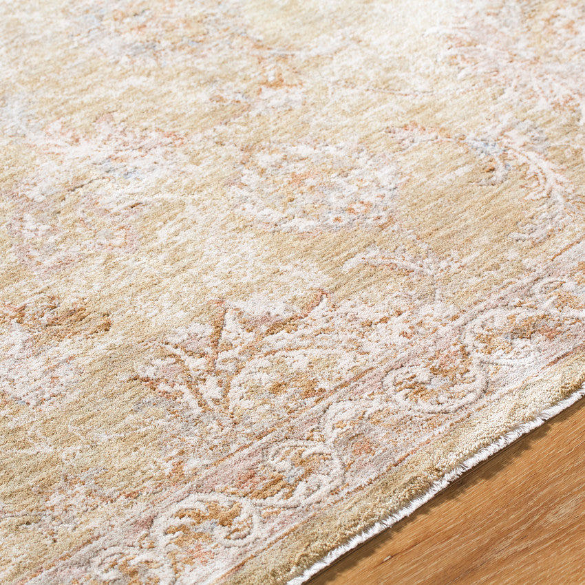 Jamell Traditional Light Brown Area Rug