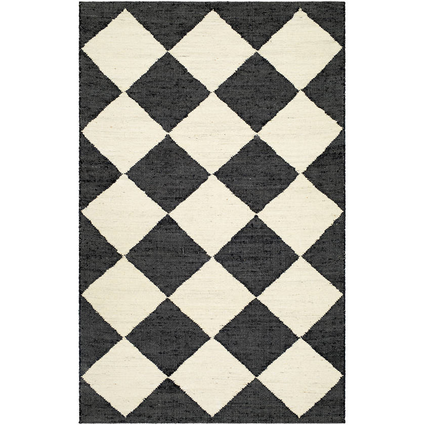Antho Modern Jet Black/Beige Area Rug - Vivir x Livabliss