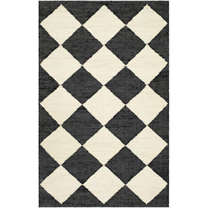 Antho Modern Jet Black/Beige Area Rug - Vivir x Livabliss