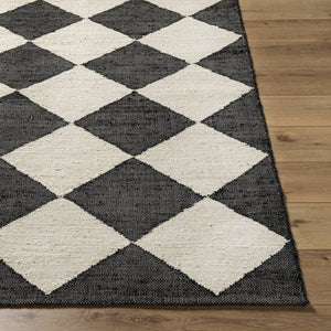 Antho Modern Jet Black/Beige Area Rug - Vivir x Livabliss