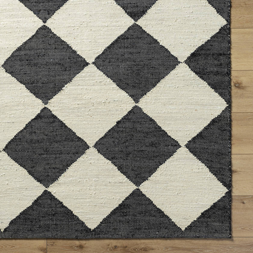 Antho Modern Jet Black/Beige Area Rug - Vivir x Livabliss