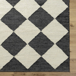 Antho Modern Jet Black/Beige Area Rug - Vivir x Livabliss