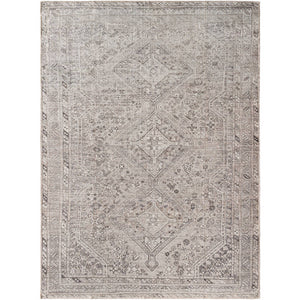 Eleni Traditional Gray Washable Area Rug - Vivir x Livabliss