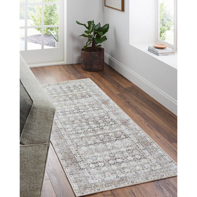 Lorelai Traditional Dark Brown Washable Area Rug - Vivir x Livabliss