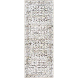 Lorelai Traditional Dark Brown Washable Area Rug - Vivir x Livabliss