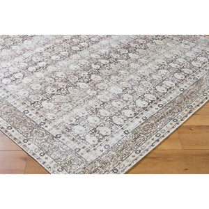 Lorelai Traditional Dark Brown Washable Area Rug - Vivir x Livabliss