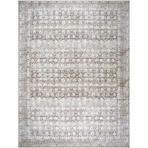 Lorelai Traditional Dark Brown Washable Area Rug - Vivir x Livabliss