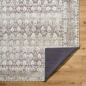 Lorelai Traditional Dark Brown Washable Area Rug - Vivir x Livabliss