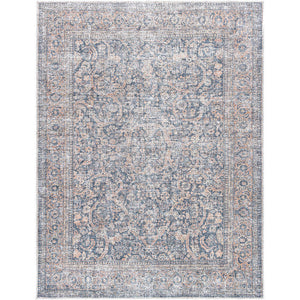 Lorelai Traditional Black/Amber Washable Area Rug - Vivir x Livabliss
