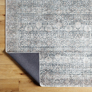 Lorelai Traditional Black Washable Area Rug - Vivir x Livabliss