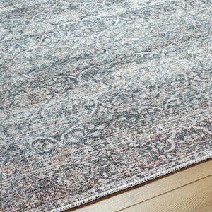 Lorelai Traditional Black Washable Area Rug - Vivir x Livabliss