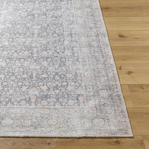 Lorelai Traditional Light Beige/Black Washable Area Rug - Vivir x Livabliss
