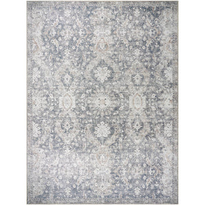 Lorelai Traditional Black/Dark Brown Washable Area Rug - Vivir x Livabliss