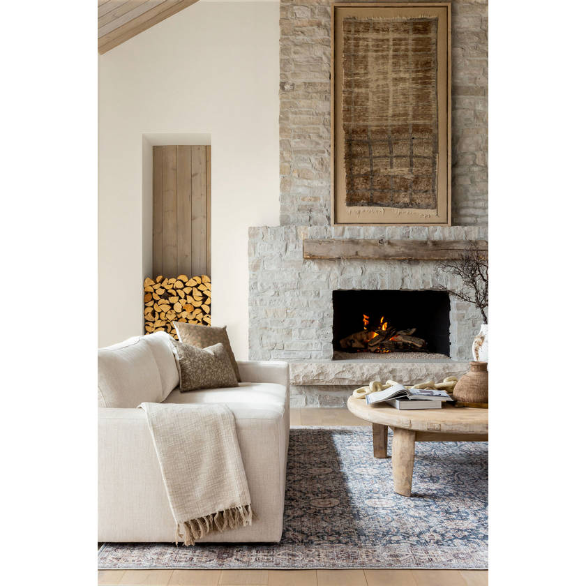 Mary Traditional Blue Area Rug - Vivir x Livabliss