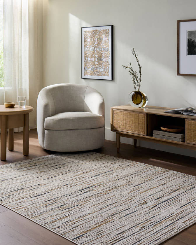 Deliah Modern Taupe Washable Area Rug