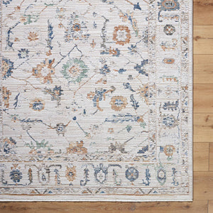 Stevenson Traditional Ivory Washable Area Rug