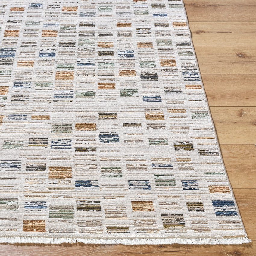 Latisia Modern Slate Blue Washable Area Rug