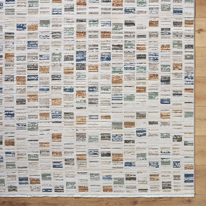 Latisia Modern Slate Blue Washable Area Rug