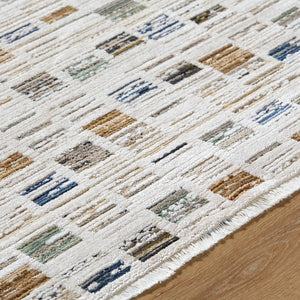 Latisia Modern Slate Blue Washable Area Rug