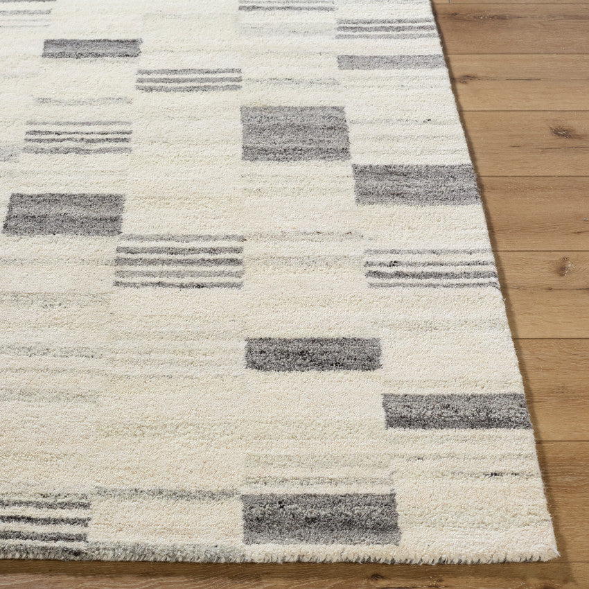 Max Modern Charcoal/Ivory Area Rug - Becki Owen x Livabliss