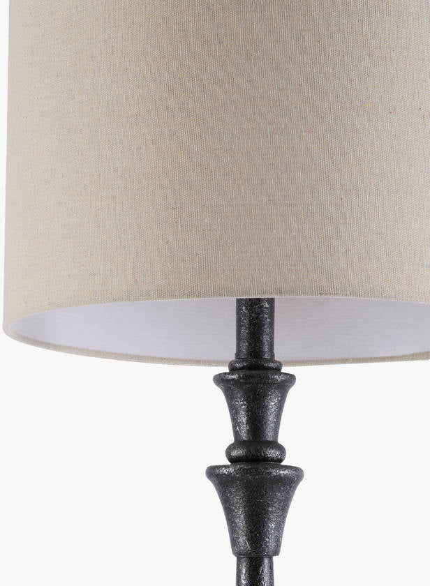 Mikia Rustic Black Floor Lamp