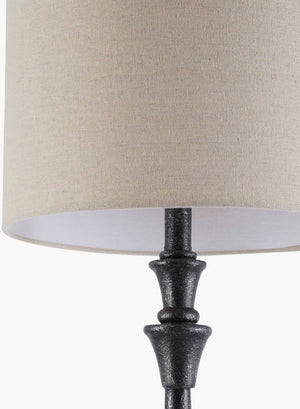 Mikia Rustic Black Floor Lamp